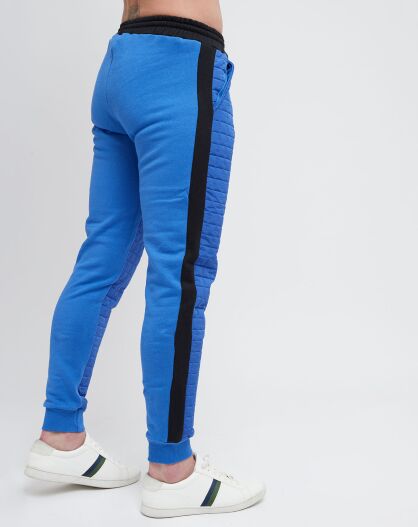 Pantalon de jogging bimatière bleu